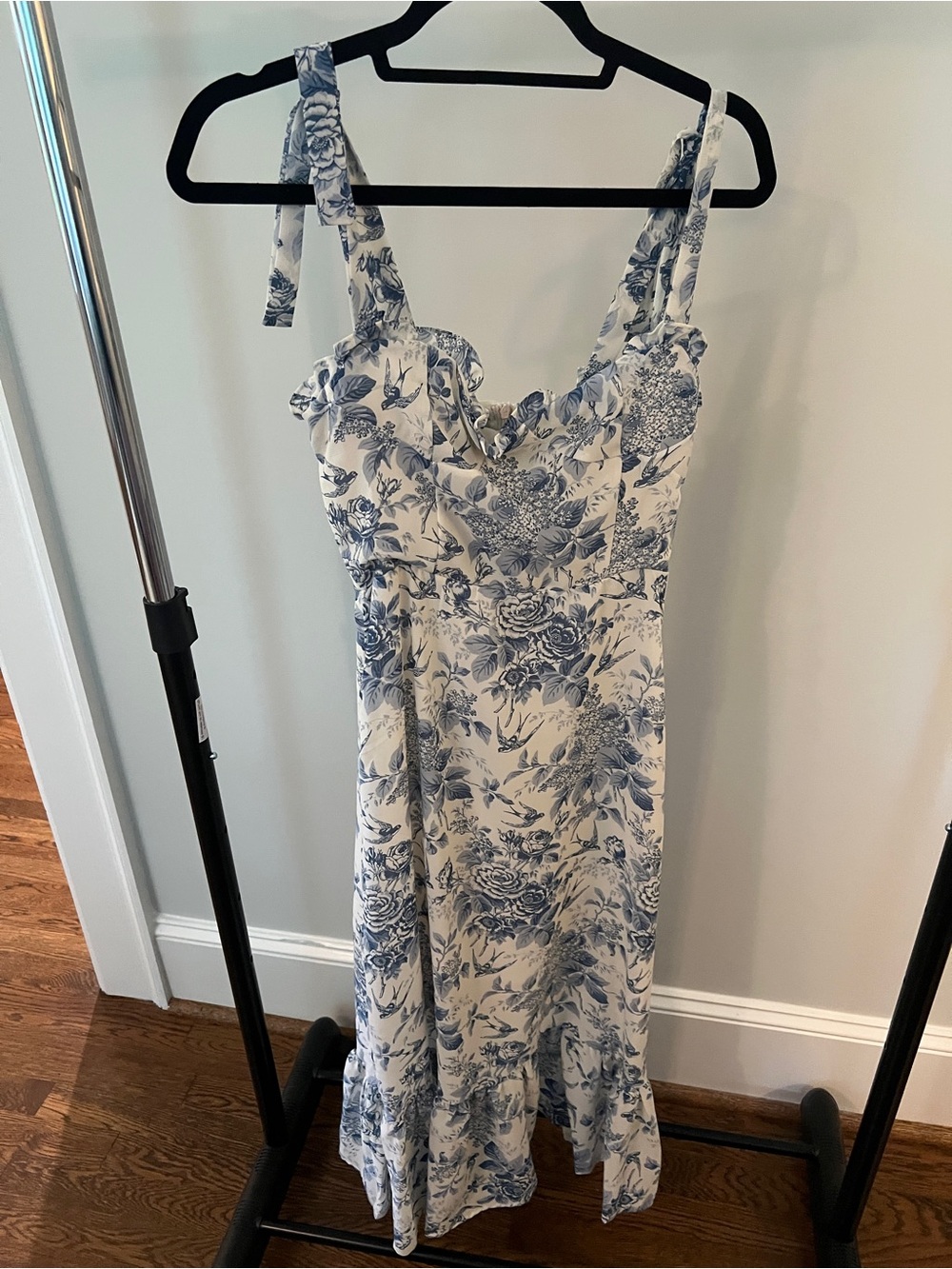 Sunday Maxi Dress with Blue Floral Print